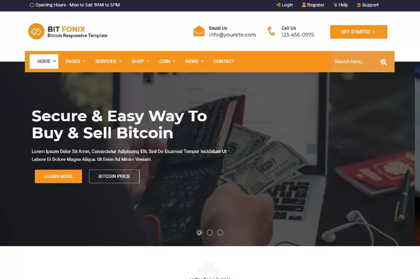 bitcoin web templates